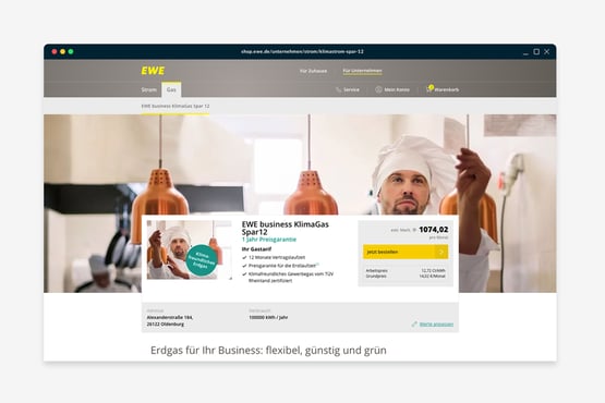 Energy Just A Click Away - The New Online Shop System for EWE